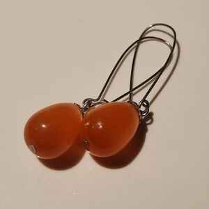 Elegant Orange Drop Earrings
